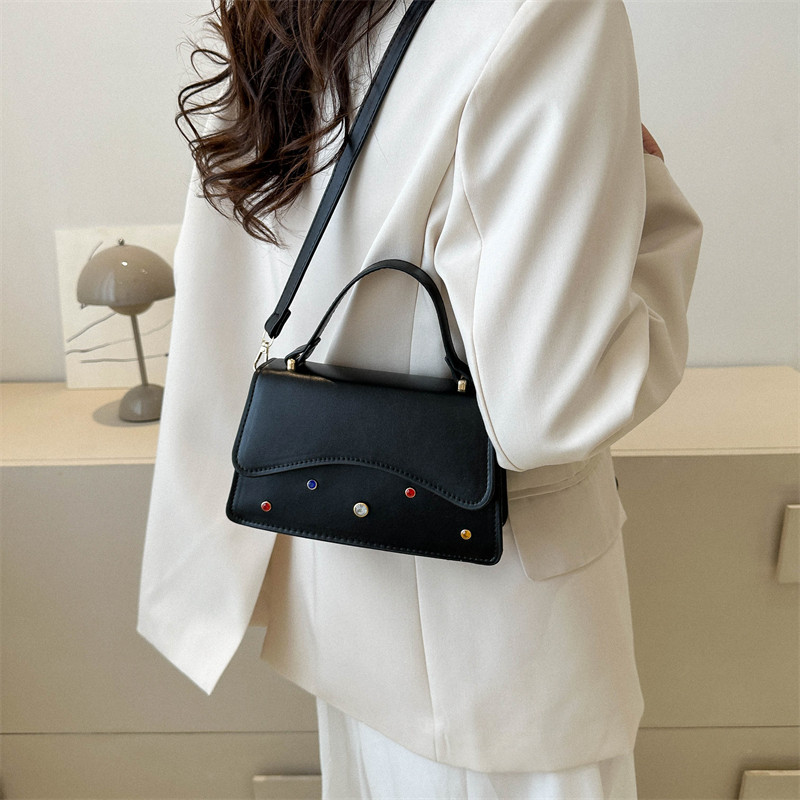 Γυναικεία δερμάτινη μίνι τσάντα χειρολαβής Τσάντα χιαστί Τσάντα στρας Τσάντες Πορτοφόλια