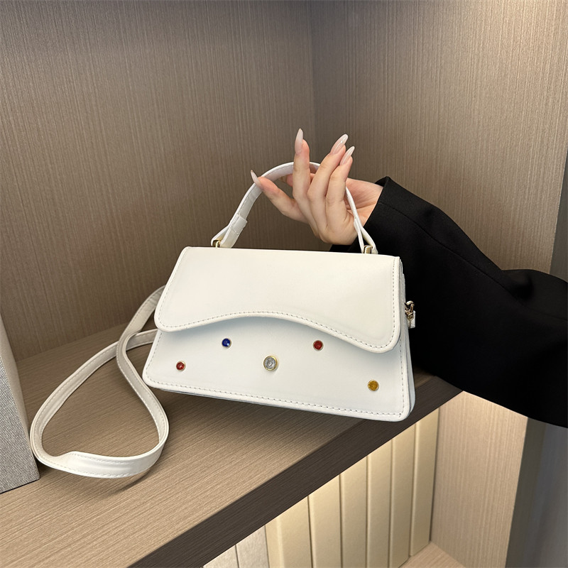 Γυναικεία δερμάτινη μίνι τσάντα χειρολαβής Τσάντα χιαστί Τσάντα στρας Τσάντες Πορτοφόλια