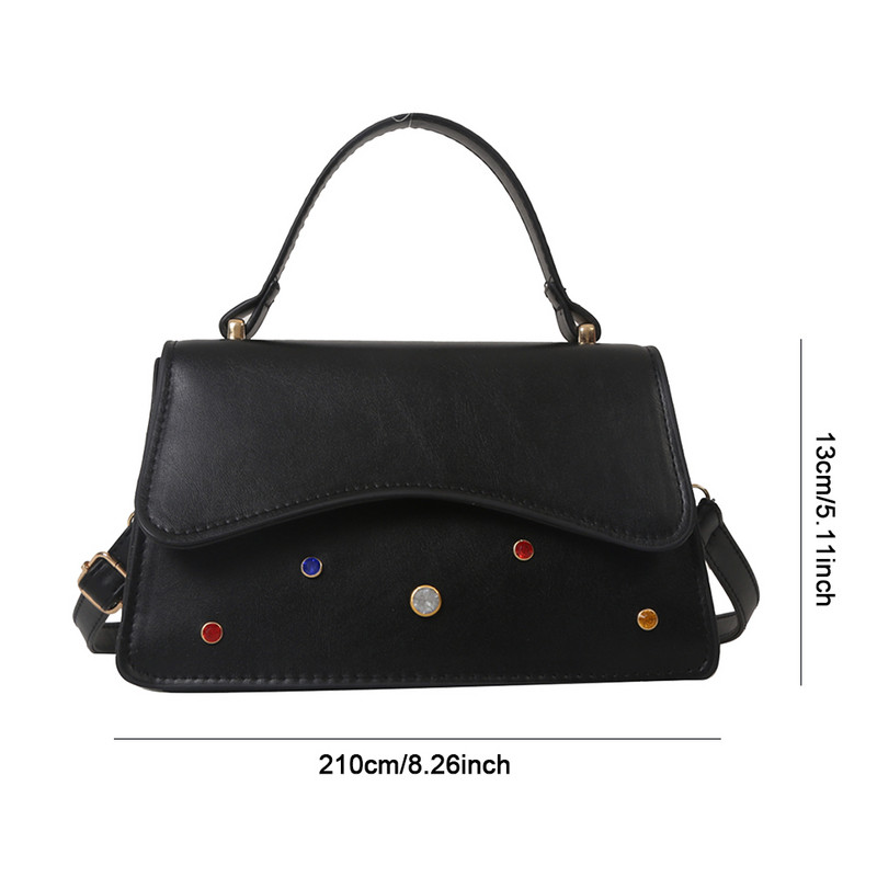 Γυναικεία δερμάτινη μίνι τσάντα χειρολαβής Τσάντα χιαστί Τσάντα στρας Τσάντες Πορτοφόλια