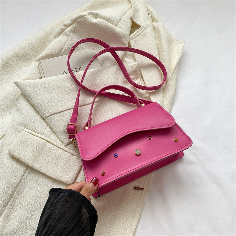 Γυναικεία δερμάτινη μίνι τσάντα χειρολαβής Τσάντα χιαστί Τσάντα στρας Τσάντες Πορτοφόλια