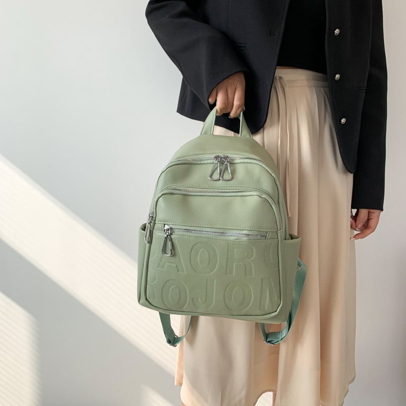 Μονόχρωμη χαριτωμένη PU γυναικεία τσάντα πλάτης Σχολική τσάντα για έφηβα κορίτσια Αγόρια Luxury Harajuku Γυναικεία τσάντα μόδας Φοιτητική κυρία Πακέτο βιβλίου