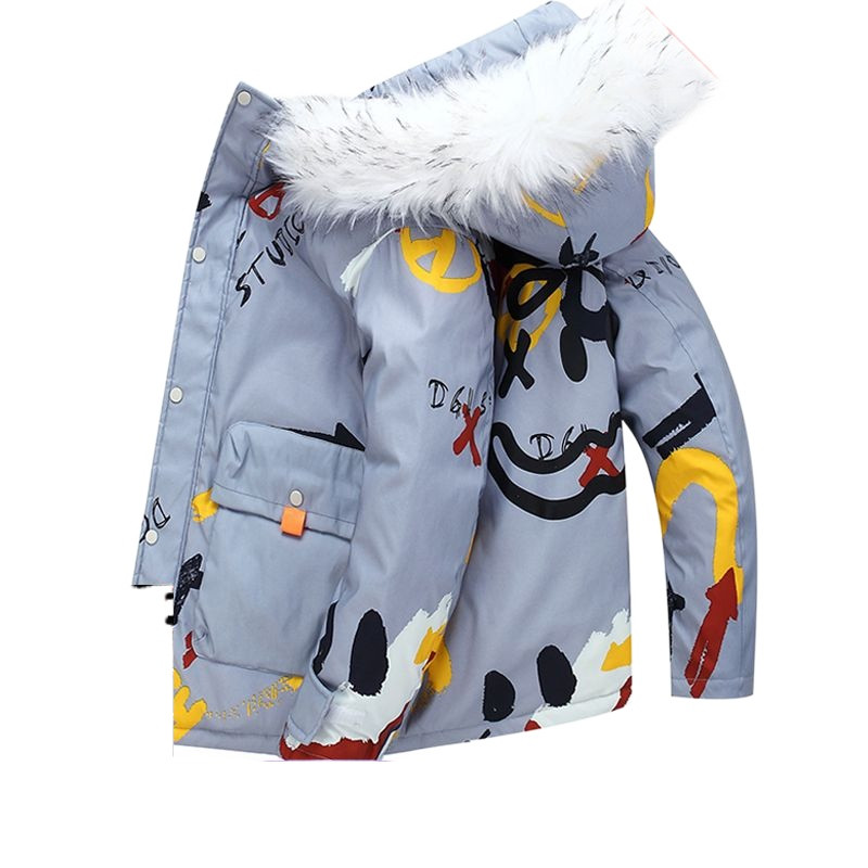 2023 New ανδρικό πουπουλένιο βαμβακερό παλτό Χειμερινό μπουφάν ελαφρύ μόδας, μάρκας λευκό πάπια πουπουλένιο Παχύ ζεστό κοντό παλτό με κουκούλα