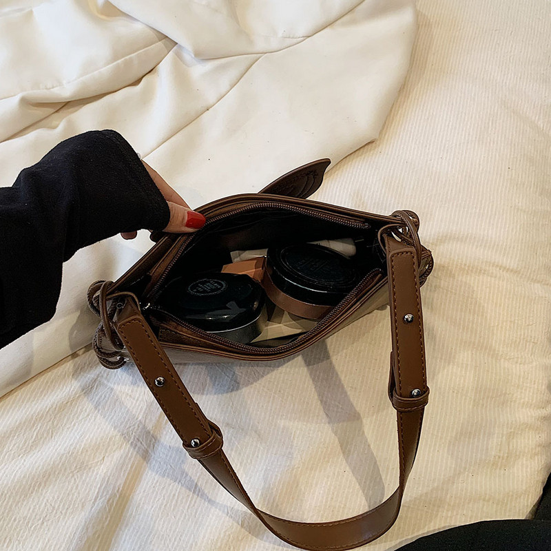 Γυναικεία τσάντα μπαλωμένη πεταλούδα Ευέλικτη τσάντα χειρός Vintage Tote με φερμουάρ Δερμάτινη τσάντα Hobo Φθινόπωρο Χειμώνας Τσάντα γνωριμιών