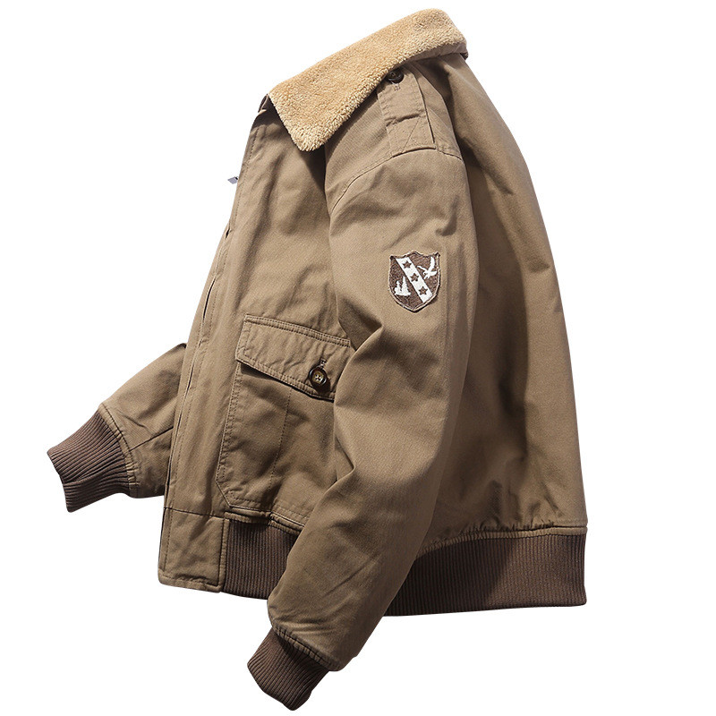 Νεανικό κοντό βελούδινο μονόχρωμο βαμβακερό μπουφάν Ανδρικό χειμερινό ανδρικό παχύ πέτο βαμβακερό μπουφάν