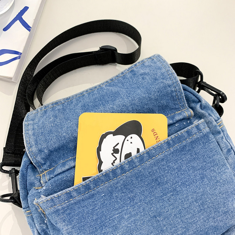 Γυναικεία μαλακή τσάντα τσάντα Casual Fashion Πορτοφόλια Ευέλικτη τσάντα τζιν χιαστί λουράκι Ρυθμιζόμενη τσάντα εργασίας ταξιδιού