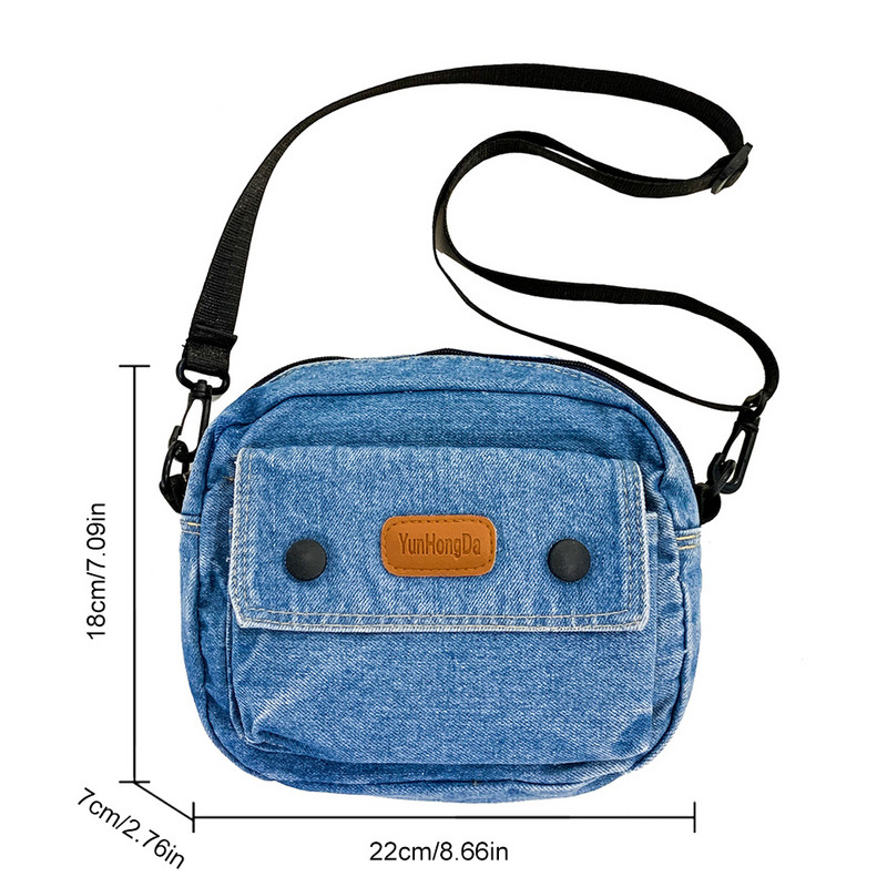 Γυναικεία μαλακή τσάντα τσάντα Casual Fashion Πορτοφόλια Ευέλικτη τσάντα τζιν χιαστί λουράκι Ρυθμιζόμενη τσάντα εργασίας ταξιδιού