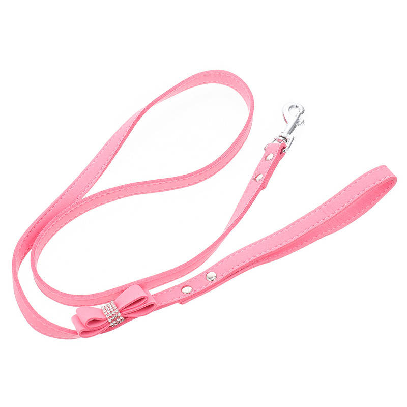 Animal de companie Zgarda Diamond Heavy Duty câine roz coliere guler microfibră Călătorie câini de talie mică