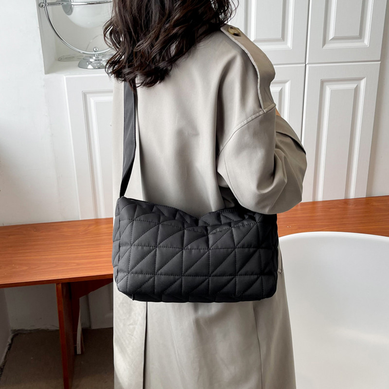 Γυναικείες casual τσάντες χιαστί ώμου μεγάλης χωρητικότητας Fashion Down Βαμβακερές τσάντες tote Fashion Space Τσάντες χεριού με βαμβάκι 2023