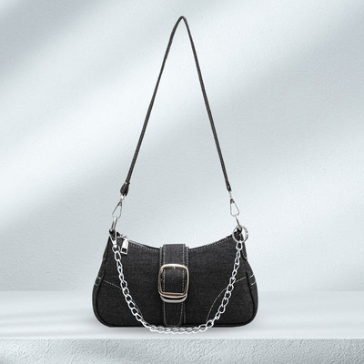 Γυναικεία τσάντα τζιν μασχάλη με πόρπη Διακόσμηση φερμουάρ Τσάντα φόρμας μόδας αλυσίδα τσάντα τσάντα τσάντα casual βραδινή τσάντα