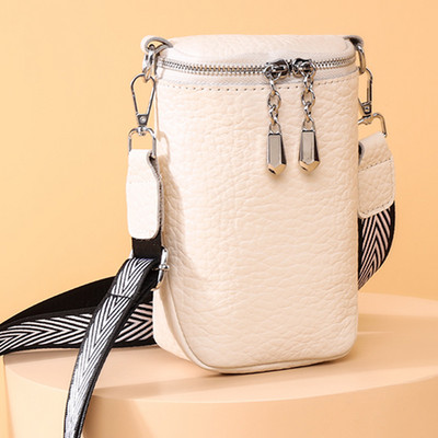 Geantă solidă pentru femei, cu curea pentru chitară, geantă pentru telefon mobil, cu fermoar, geantă de mână, ocazional, husă pentru chei pentru monede