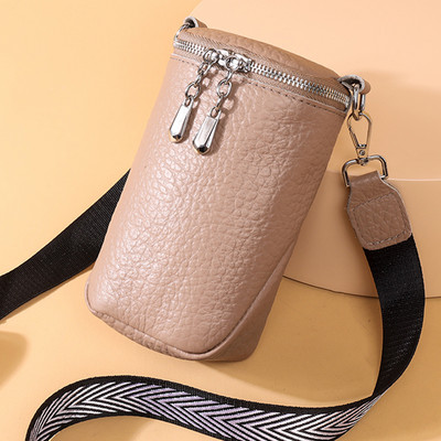 Geantă solidă pentru femei, cu curea pentru chitară, geantă pentru telefon mobil, cu fermoar, geantă de mână, ocazional, husă pentru chei pentru monede