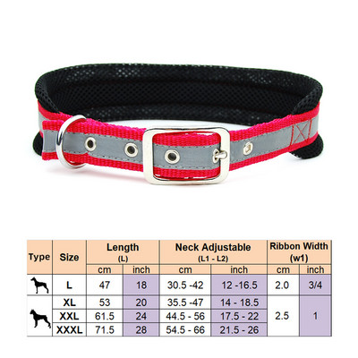 Ogrlica za pse, povodac za kućne ljubimce, podesiva mreža, podstavljena ogrlica, olovo, reflektirajuća točkica, prozračna ogrlica za velike pse, njemački ovčar