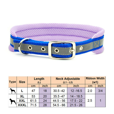 Ogrlica za pse, povodac za kućne ljubimce, podesiva mreža, podstavljena ogrlica, olovo, reflektirajuća točkica, prozračna ogrlica za velike pse, njemački ovčar