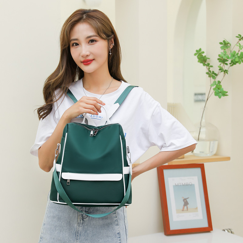 Σχολική τσάντα για έφηβες μονόχρωμη τσάντα βιβλίου Mochila Νέα αδιάβροχη νάιλον γυναικεία τσάντα πλάτης Γυναικεία τσάντα ταξιδιού