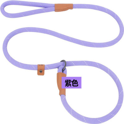 Nailon, lungime 1,5 m, lesă pentru animale de companie, dresaj în aer liber, lesă pentru câini reflectorizante, cataramă cu lanț din metal, centură de guler reglabilă pentru mici mari