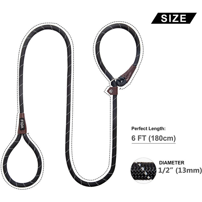 Nailon, lungime 1,5 m, lesă pentru animale de companie, dresaj în aer liber, lesă pentru câini reflectorizante, cataramă cu lanț din metal, centură de guler reglabilă pentru mici mari