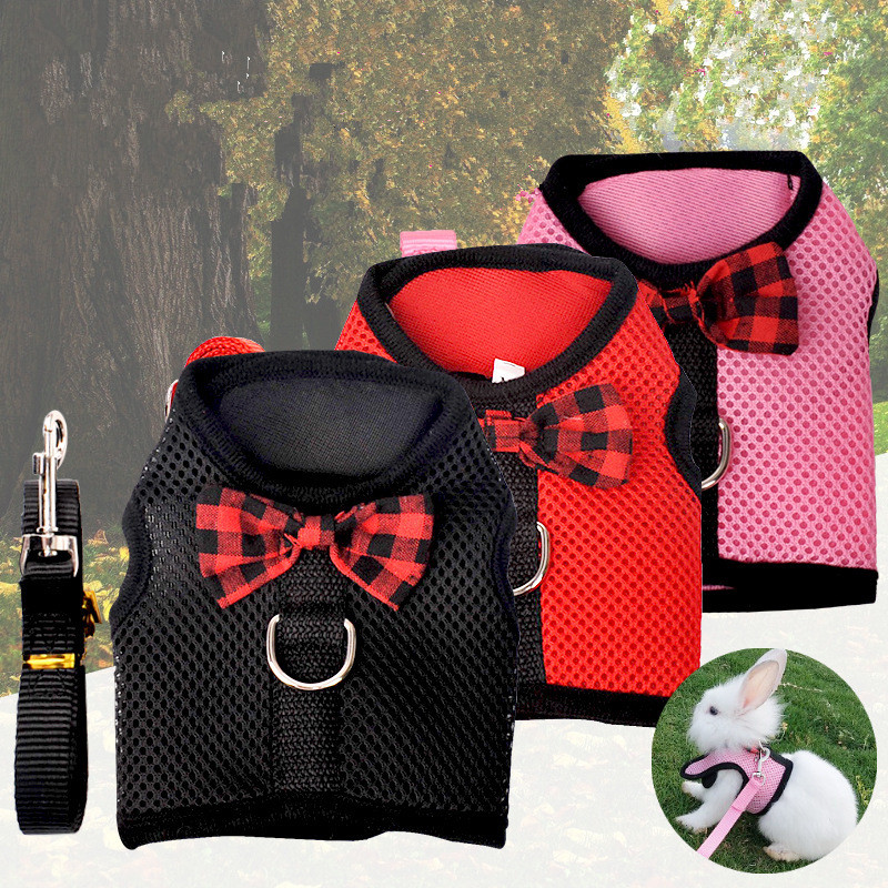 Uus väikeloomade rakmete jalutusrihma komplekt hamstritele jänestele jänkutuhkur Guinea hingav võrgust koerarakmed lemmikloomadele vestid lemmikloomatarbed