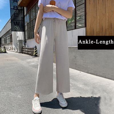 Nyári női nadrágok, 2021, melegítőnadrágok, koreai stílusú, bő, nagy méretű nadrágok, széles szárú, hétköznapi nadrágok, egyenes nadrágok, Streetwear, Mujer