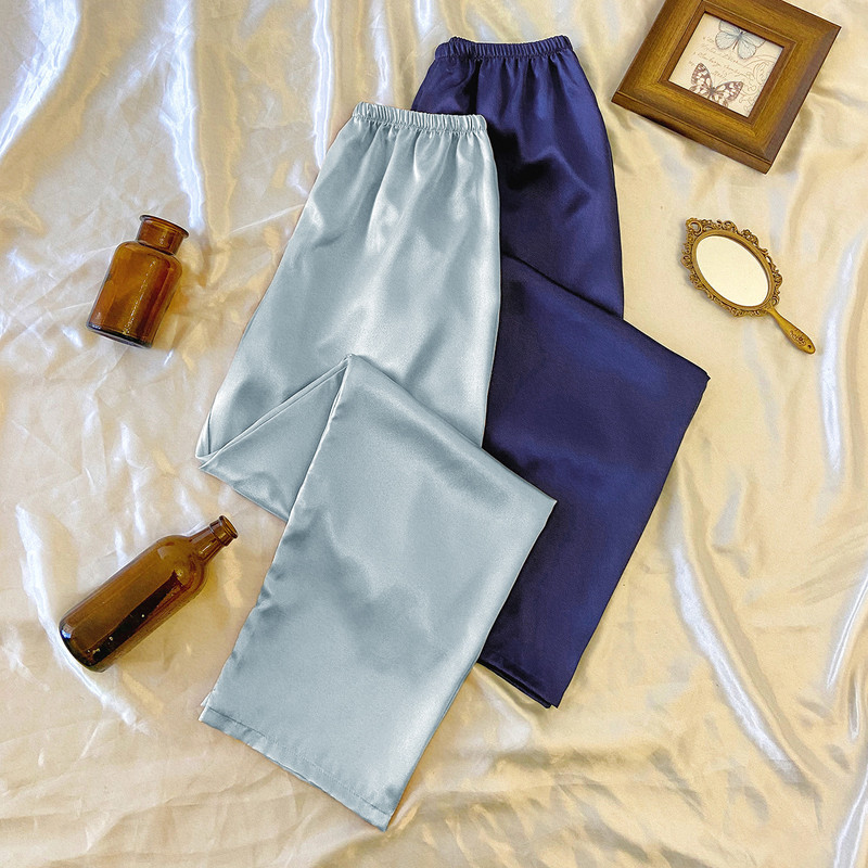 2 tk komplekt Naiste vabaaja pidžaamapüksid õhukesed lahtised püksid Koduriided kevadeks ja sügiseks koduseks Mugavad pidžaamapüksid