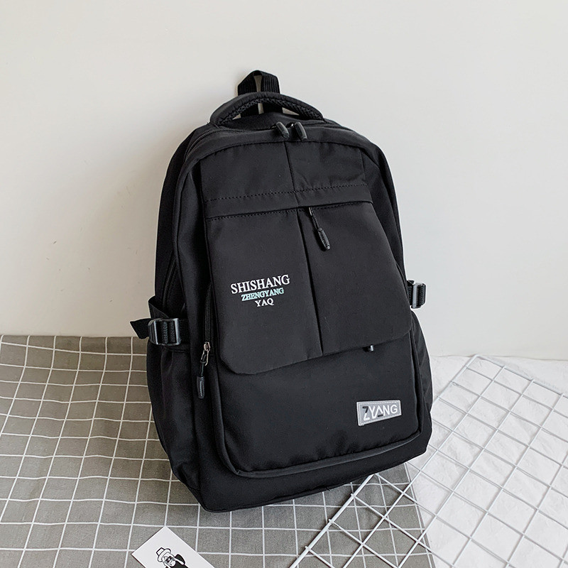 Γυναικεία σχολική τσάντα για εφηβικά κορίτσια Διπλή μπροστινή τσέπη Mochilas Νέα Υψηλής χωρητικότητας Αδιάβροχο νάιλον Γυναικείο σακίδιο πλάτης