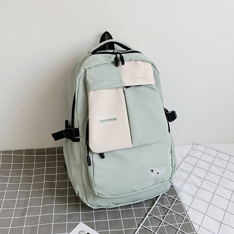 Γυναικεία σχολική τσάντα για εφηβικά κορίτσια Διπλή μπροστινή τσέπη Mochilas Νέα Υψηλής χωρητικότητας Αδιάβροχο νάιλον Γυναικείο σακίδιο πλάτης