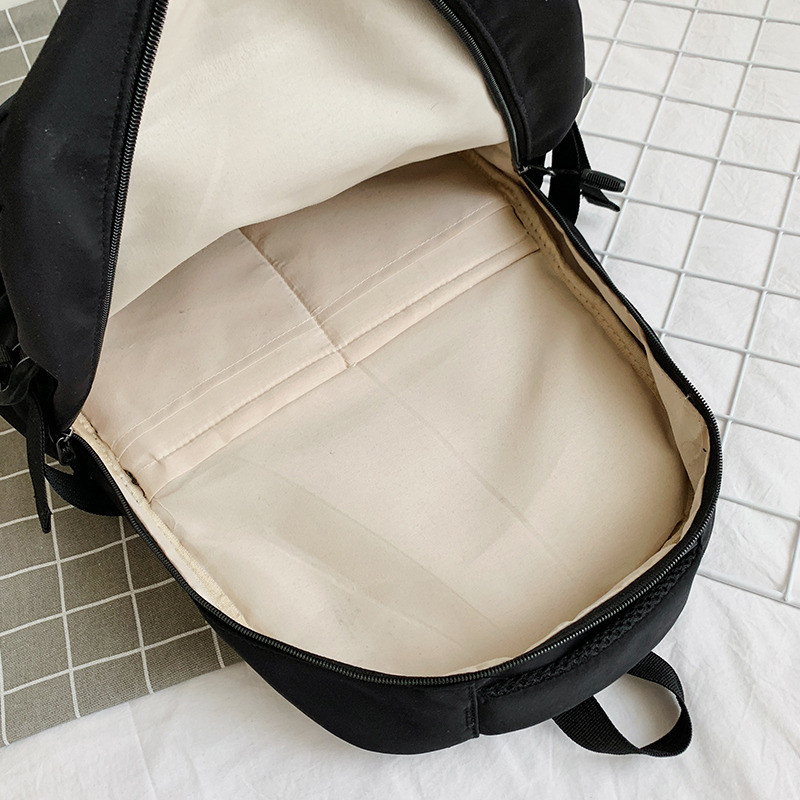 Γυναικεία σχολική τσάντα για εφηβικά κορίτσια Διπλή μπροστινή τσέπη Mochilas Νέα Υψηλής χωρητικότητας Αδιάβροχο νάιλον Γυναικείο σακίδιο πλάτης