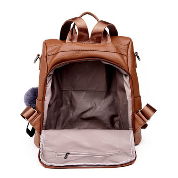 Нова модна дизайнерска раница против кражба, голяма раница, чанта през рамо, дамска раница за училищен стил, кожена чанта, висулка