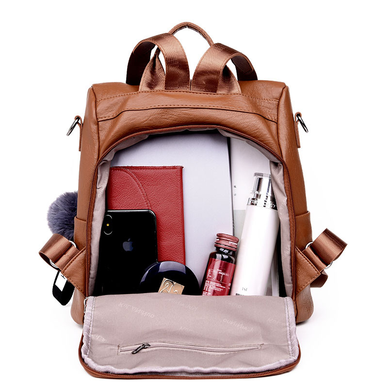 Νέο Μόδα αντικλεπτικό σακίδιο πλάτης Designers Μεγάλο σακίδιο πλάτης τσάντα ώμου Γυναικείο σακίδιο πλάτης για δερμάτινη τσάντα σχολικού στυλ Αποστολή μενταγιόν