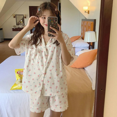 set noćne odjeće ženski 2 komada Ženska pidžama Karirane kratke hlače ljetna pidžama za žene Odjeća za spavanje Ženska odjeća Kompleti pidžama