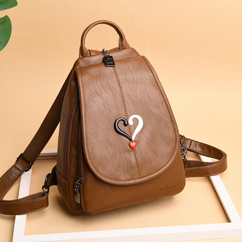 Μαλακό σακίδιο πλάτης μόδας Sheepskin μονόχρωμο για γυναίκες Σακίδιο πλάτης μάρκας πολυτελείας σχεδιαστή Απλή τσάντα ταξιδιού για κορίτσια Σχολική τσάντα 2022