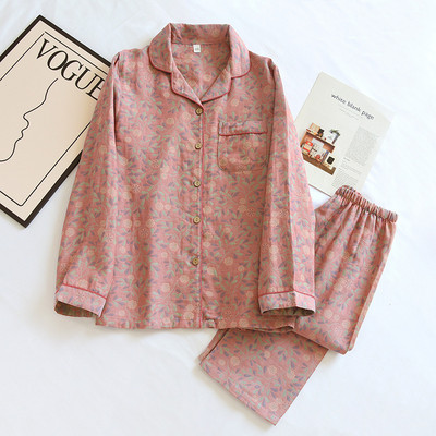 Βαμβακερό παντελόνι κοστούμι πιτζάμες για γυναικεία ανοιξιάτικη και φθινοπωρινή Βαμβακερά μακρυμάνικα ρούχα για το σπίτι Ζακάρ βαμβακερά γυναικεία πιτζάμα Mujer