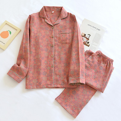 Βαμβακερό παντελόνι κοστούμι πιτζάμες για γυναικεία ανοιξιάτικη και φθινοπωρινή Βαμβακερά μακρυμάνικα ρούχα για το σπίτι Ζακάρ βαμβακερά γυναικεία πιτζάμα Mujer