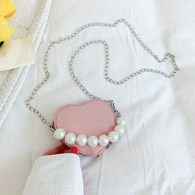 Mini genți de umăr de modă Love Heart pentru femei, perle, geantă de portofă pentru femei, cadou de petrecere de aniversare