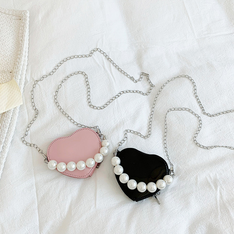 Mini genți de umăr de modă Love Heart pentru femei, perle, geantă de portofă pentru femei, cadou de petrecere de aniversare