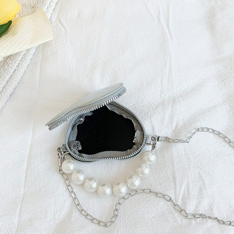 Mini genți de umăr de modă Love Heart pentru femei, perle, geantă de portofă pentru femei, cadou de petrecere de aniversare