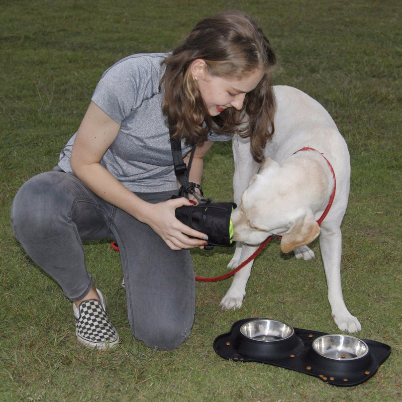 Θήκη εκπαίδευσης για σκύλους που μεταφέρει εύκολα παιχνίδια για κατοικίδια, κροκέτες, κεράσματα Ενσωματωμένος διανομέας τσάντας κακάου 3 τρόποι χρήσης