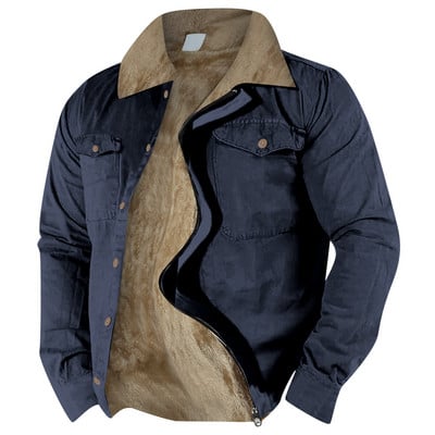 Talvejoped Meestele Talvemantlid Lihtsad Soliidsed Meeste Ametlik Värv Paks samet Sügis Mehed Talvemantel jakk jakk Keskmine