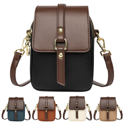készült kis Crossbody táskák Könnyű vintage hevedertáska kontraszt színű, állítható pánttal női kültéri randevúzási táska