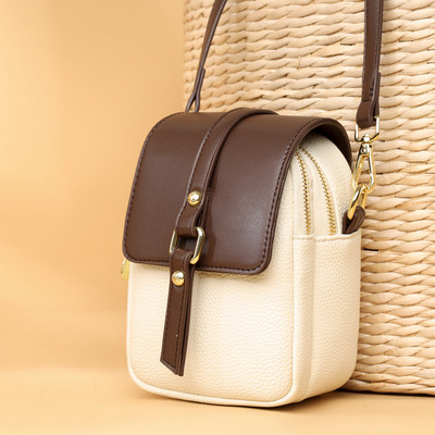 Μικρές τσάντες χιαστί από Ελαφρύ vintage τσαντάκι με αντίθεση χρώματος Ρυθμιζόμενο λουράκι Γυναικεία τσάντα γνωριμιών εξωτερικού χώρου