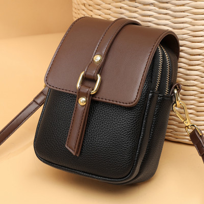 Μικρές τσάντες χιαστί από Ελαφρύ vintage τσαντάκι με αντίθεση χρώματος Ρυθμιζόμενο λουράκι Γυναικεία τσάντα γνωριμιών εξωτερικού χώρου