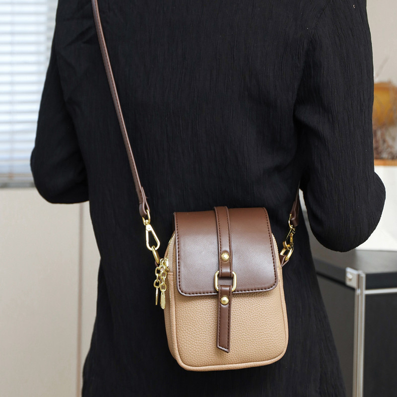 Μικρές τσάντες χιαστί από Ελαφρύ vintage τσαντάκι με αντίθεση χρώματος Ρυθμιζόμενο λουράκι Γυναικεία τσάντα γνωριμιών εξωτερικού χώρου