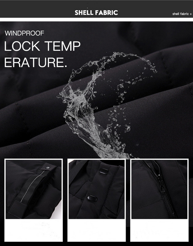 Jachetă groasă și călduroasă de iarnă pentru bărbați, parka lungă de bumbac, îmbrăcăminte puf, haine de stradă, jachetă pentru bărbați, îmbrăcăminte de culoare solidă