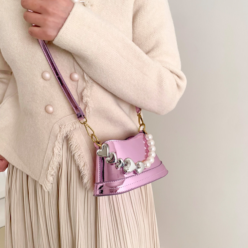 Γυναικείες τσάντες ντιζάιν πολυτελείας Χρώματα καραμέλα Γυναικείες τσάντες μόδας Y2K Mini Pearl Τσάντα χιαστί Bolsas Messenger Τσάντα Bucket