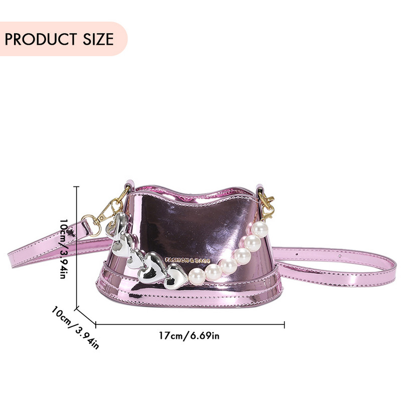 Γυναικείες τσάντες ντιζάιν πολυτελείας Χρώματα καραμέλα Γυναικείες τσάντες μόδας Y2K Mini Pearl Τσάντα χιαστί Bolsas Messenger Τσάντα Bucket