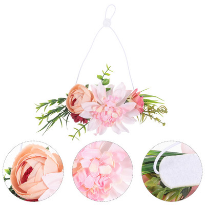 POPETPOP Bandita de flori Coroana de flori Articole pentru cap Frunze de flori Coronita naturala pentru Decor de nunta pentru pisici