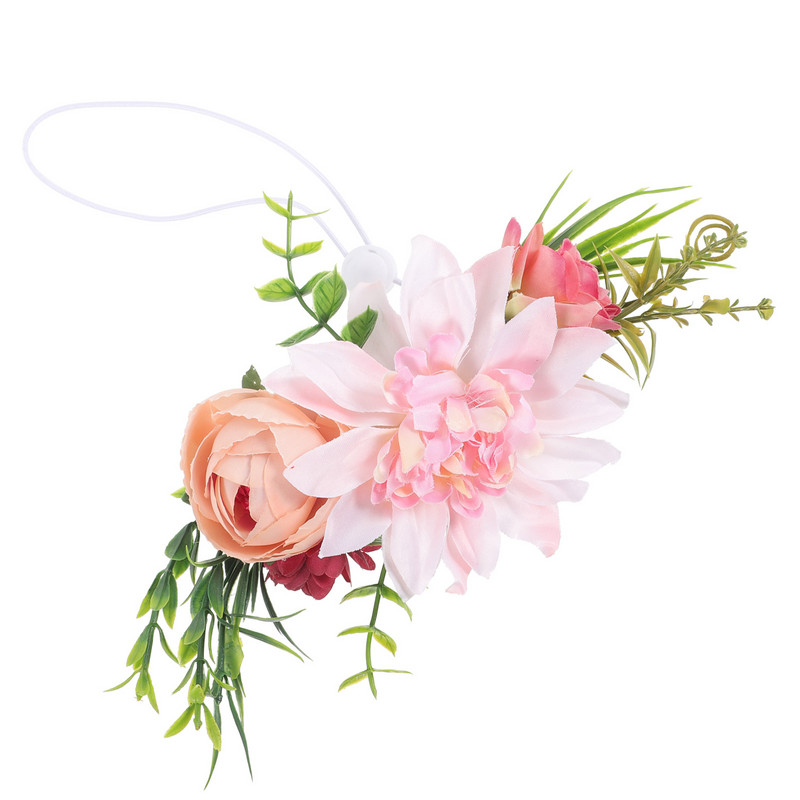POPETPOP Flower Headband Flower Crown Headwear Φύλλα λουλουδιών Φυσικό στεφάνι για γάτες Διακόσμηση γάμου