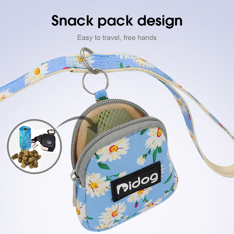 Χειμερινό λουρί για σκύλους Ζεστό γεμιστό λουρί για σνακ τσάντα σνακ με μολύβδινο λουρί Φόδρα για σκύλους Γιλέκα με λουλούδια Pitbull