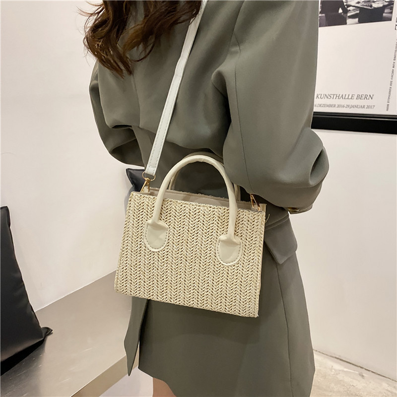Luksuzni dizajn Slamnate torbe Ljetne ležerne torbe velikog kapaciteta Košara s kantom Torbe za plažu Ženske torbe za kupovinu na rame
