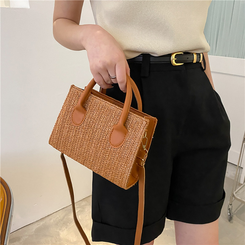 Luksuzni dizajn Slamnate torbe Ljetne ležerne torbe velikog kapaciteta Košara s kantom Torbe za plažu Ženske torbe za kupovinu na rame