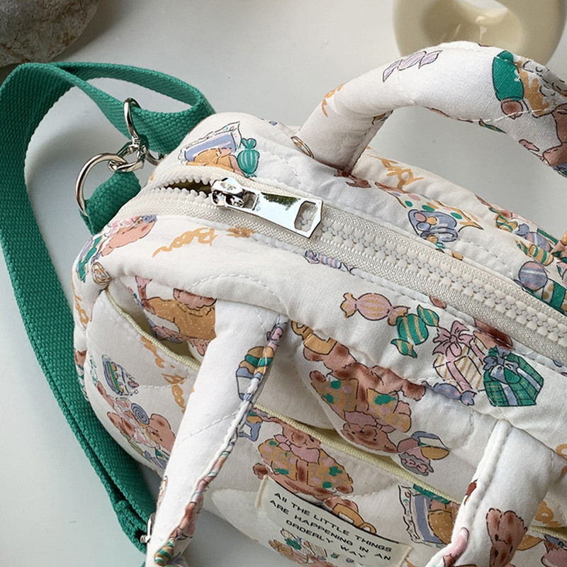 Poșetă cu pernă matlasată pentru femei, cu desene animate, geantă de mână, cu design de marcă pentru femei, mini geantă căptușită cu pene, poșete pentru telefon